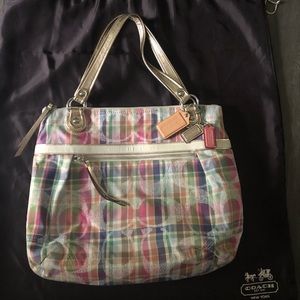EUC Coach Poppy Madras Tote